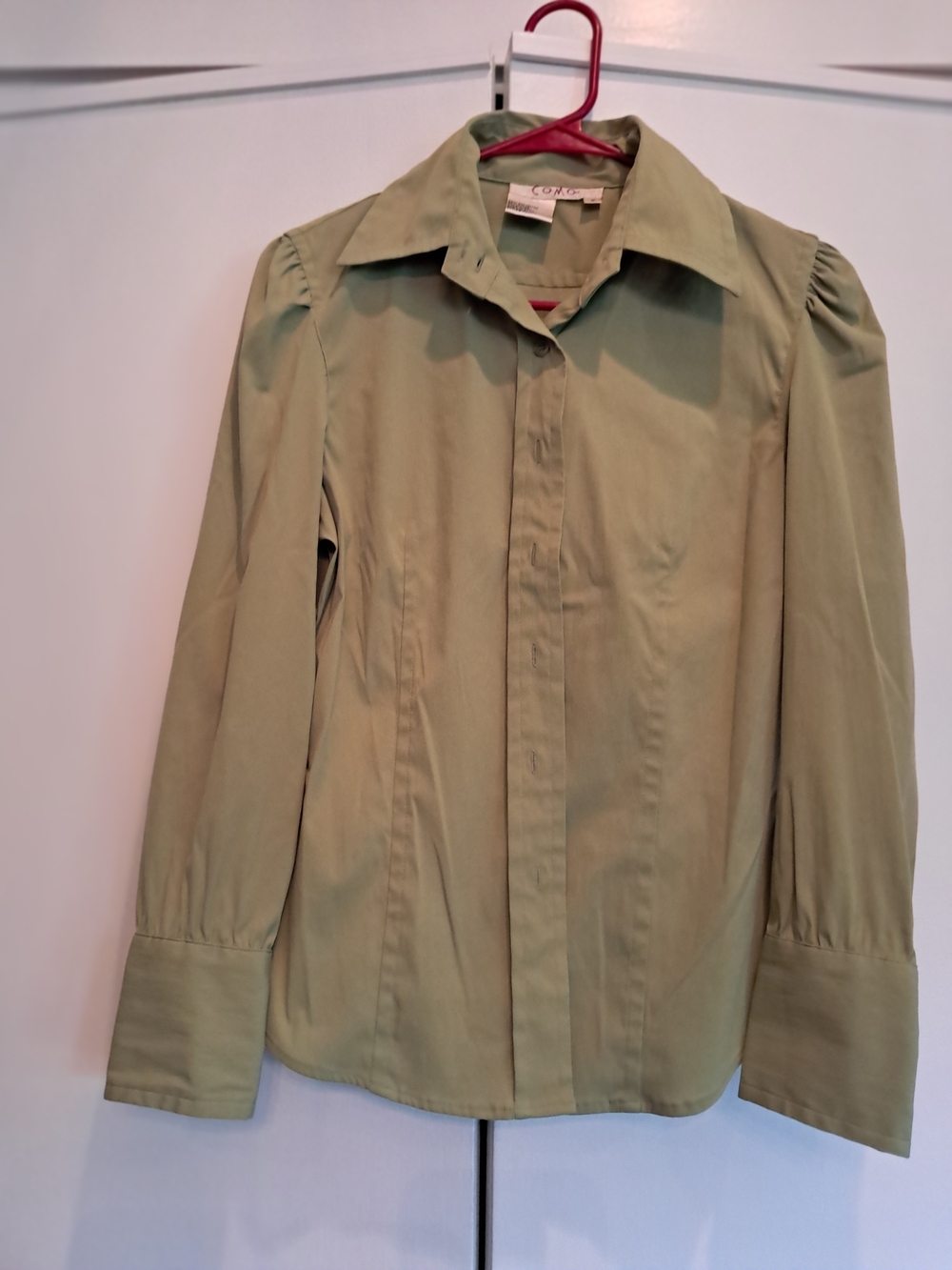 Como Olive Green Long-Sleeve Women's Shirt